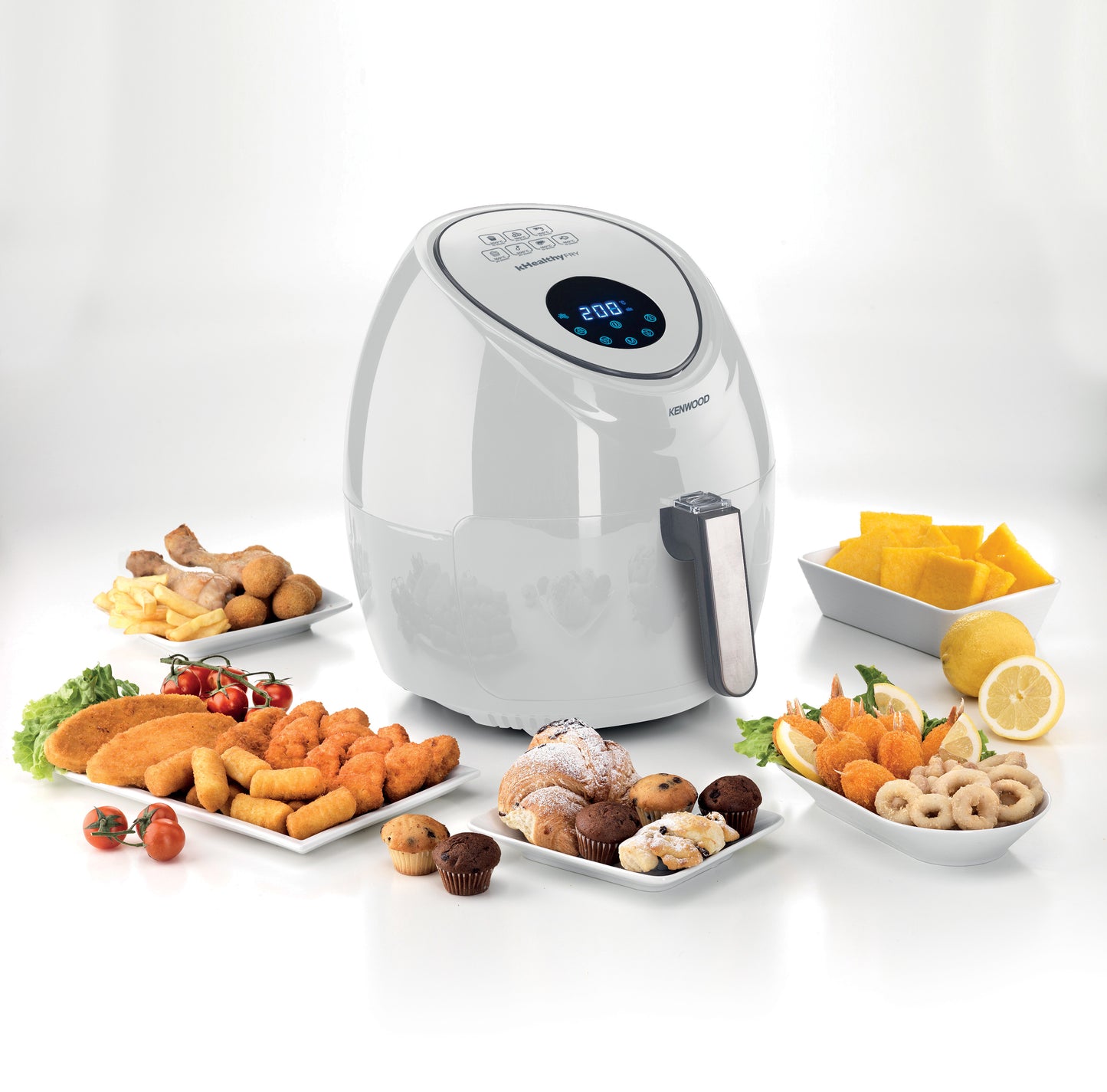 Kenwood HFP50 Series Digital Air Fryer 5.5 L | 1800 W Hot Air Circulation | Healthy Oil-Free Cooking | Available in Black & White
