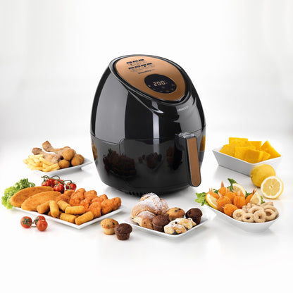 KENWOOD Digital Air Fryer XXXL 7.0L 2.5Kg 1800W With Rapid Hot Air Circulation For Frying, Grilling, Broiling, Roasting, Baking And Toasting HFP72.000BK Black
