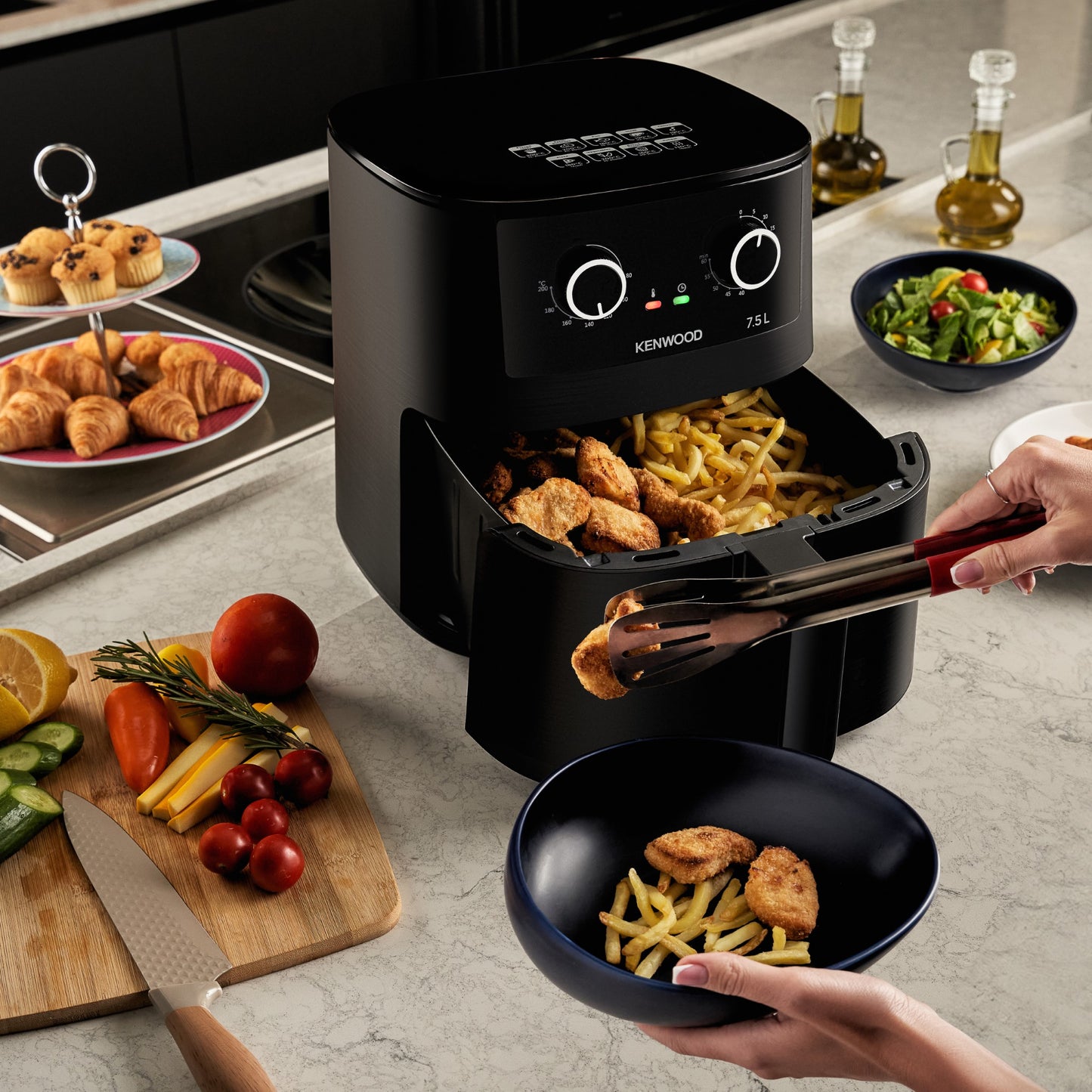 Kenwood HFP76 Series Digital Air Fryer – 7.5 L Capacity | 1650 W | Black (HFP76.000BK)