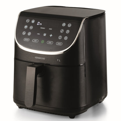 KENWOOD Digital Air Fryer XXXL 7L 2.8KG 1800W with Max Crisp Function, Recipe Book, Rapid Hot Air Circulation for Frying, Grilling, Broiling, Roasting, Baking and Toasting HFP80.000BK Black