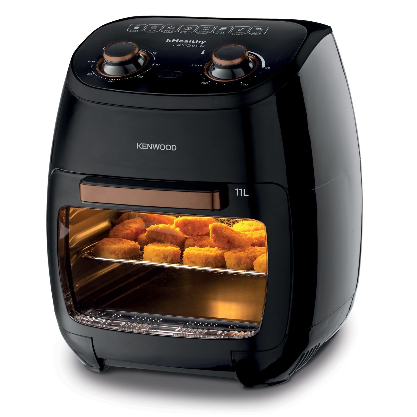Kenwood Air Fryer Oven 11L 2000W Multi-Functional Air Fryer Cum Microwave Oven For Frying, Grilling, Broiling, Roasting, Baking, Toasting, Heating And Defrosting HFP90.000BK Black