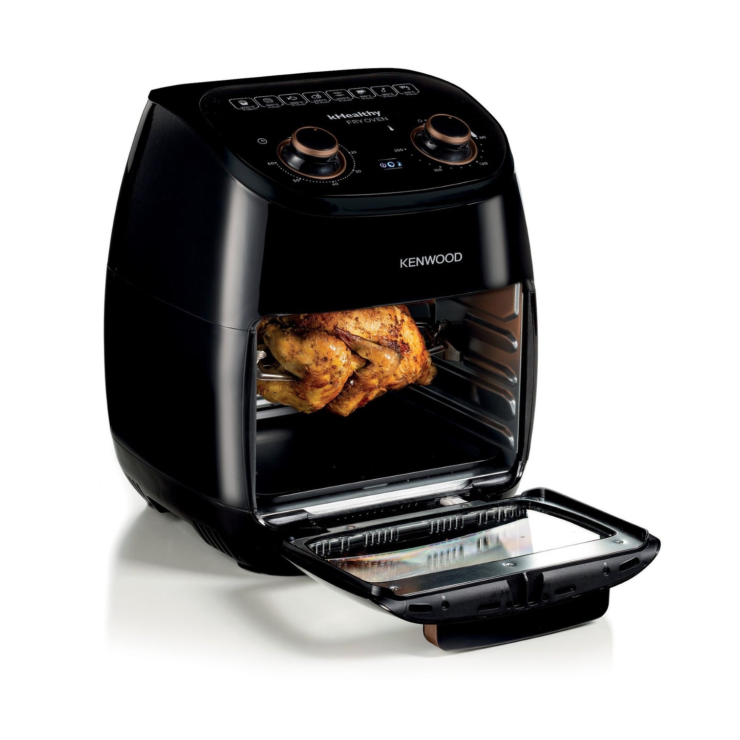 Kenwood Air Fryer Oven 11L 2000W Multi-Functional Air Fryer Cum Microwave Oven For Frying, Grilling, Broiling, Roasting, Baking, Toasting, Heating And Defrosting HFP90.000BK Black