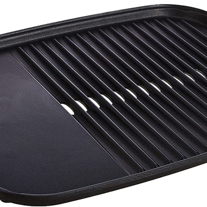 KENWOOD Grill 2000W Contact Health Grill Large Family Sized Griddle with Glass Lid, Variable Temperature Control, Cool Touch Handles - Ideal for Steak, Chicken, Fish, Vegetables HG266 Silver/Black