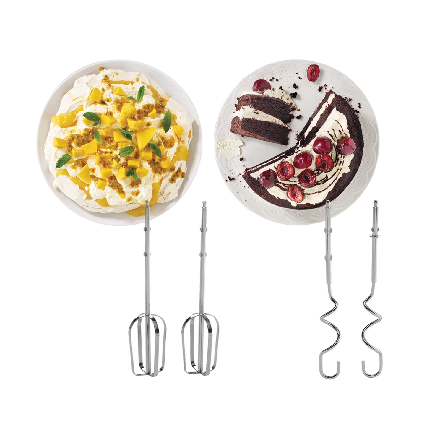 KENWOOD Hand Mixer (Electric Whisk) 300W with 5 Speeds + Turbo Button, Twin Stainless Steel Kneader and Beater for Mixing, Whipping, Whisking, Kneading HMP20.000WH White