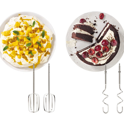 Kenwood Hand Mixer (Electric Whisk) 450W With 5 Speeds + Turbo Button, Twin Stainless Steel Kneader And Beater For Mixing, Whipping, Whisking, Kneading HMP30.A0WH White