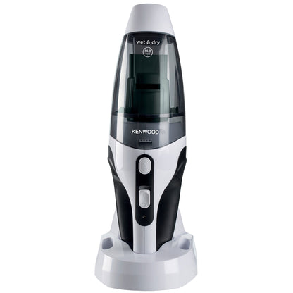 Kenwood Wet & Dry Cordless Handheld Vacuum Cleaner With 14.8V Lithium-Ion Battery, 500Ml Dust Capacity, 120Ml Liquid Capacity For Home, Office And Car Hvp19.000Bw Black/White