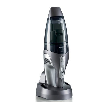 Kenwood Wet & Dry Cordless Handheld Vacuum Cleaner With 14.8V Lithium-Ion Battery, 500ml Dust Capacity, 120ml Liquid Capacity For Home, Office And Car HVP19.000SI Black/Silver