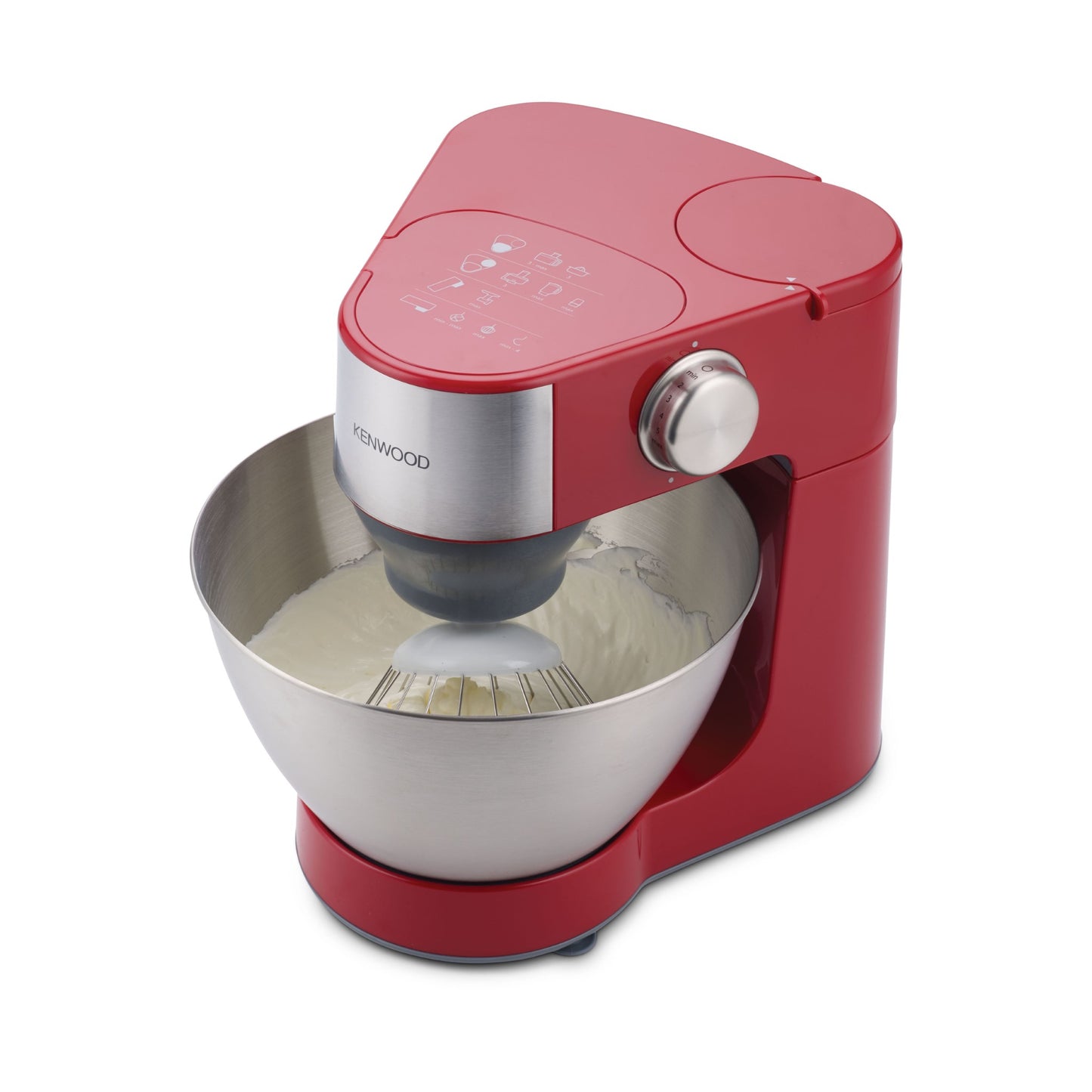 KENWOOD Stand Mixer Kitchen Machine PROSPERO 900W with 4.3L Stainless Steel Bowl, K-Beater, Whisk, Dough Hook, Glass Blender, Meat Grinder, Food Processor, Juicer, Citrus Juicer KM241002 Red