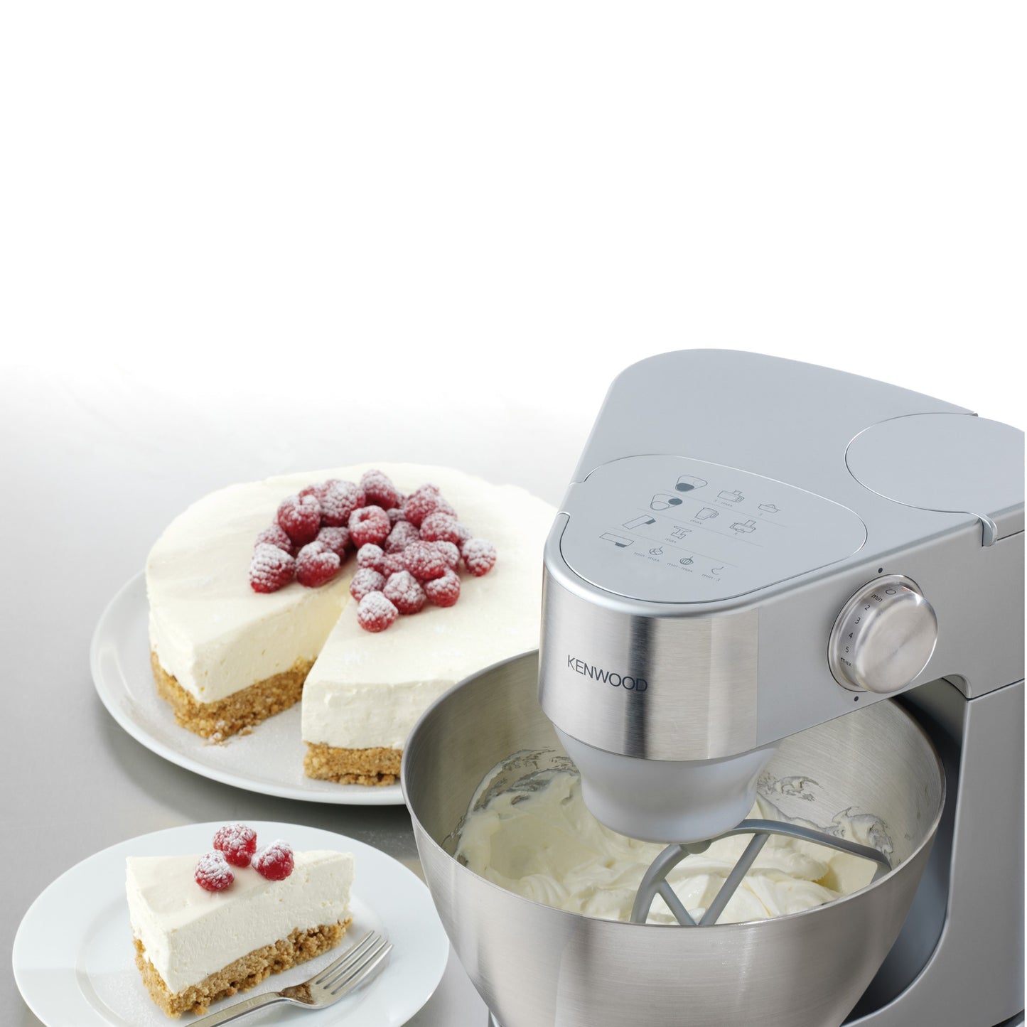 KENWOOD Stand Mixer Kitchen Machine PROSPERO 900W with 4.3L Stainless Steel Bowl, K-Beater, Whisk, Dough Hook, Glass Blender, Meat Grinder, Food Processor,Juicer,Citrus Juicer, Multi Mill KM287 Silver