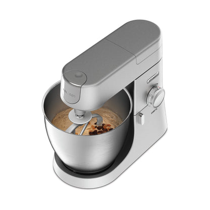 KENWOOD Stand Mixer Kitchen Machine Metal Body CHEF XL 1200W with 6.7L Stainless Steel Bowl, K-Beater, Whisk, Dough Hook, Blender KVL4110S Silver