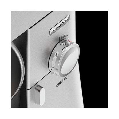 KENWOOD Stand Mixer Kitchen Machine Metal Body CHEF XL 1200W with 6.7L Stainless Steel Bowl, K-Beater, Whisk, Dough Hook, Glass Blender, Meat Grinder, Multi Mill KVL4230S Silver