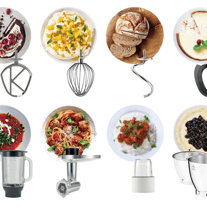 KENWOOD Stand Mixer Metal Body Kitchen Machine TITANIUM CHEF PATISSIER XL with Warming Function, Built-in Weighing Scale, DuoBowl, 4 Tools, Glass Blender, Meat Grinder, Multi Mill KWL90.344SI Silver