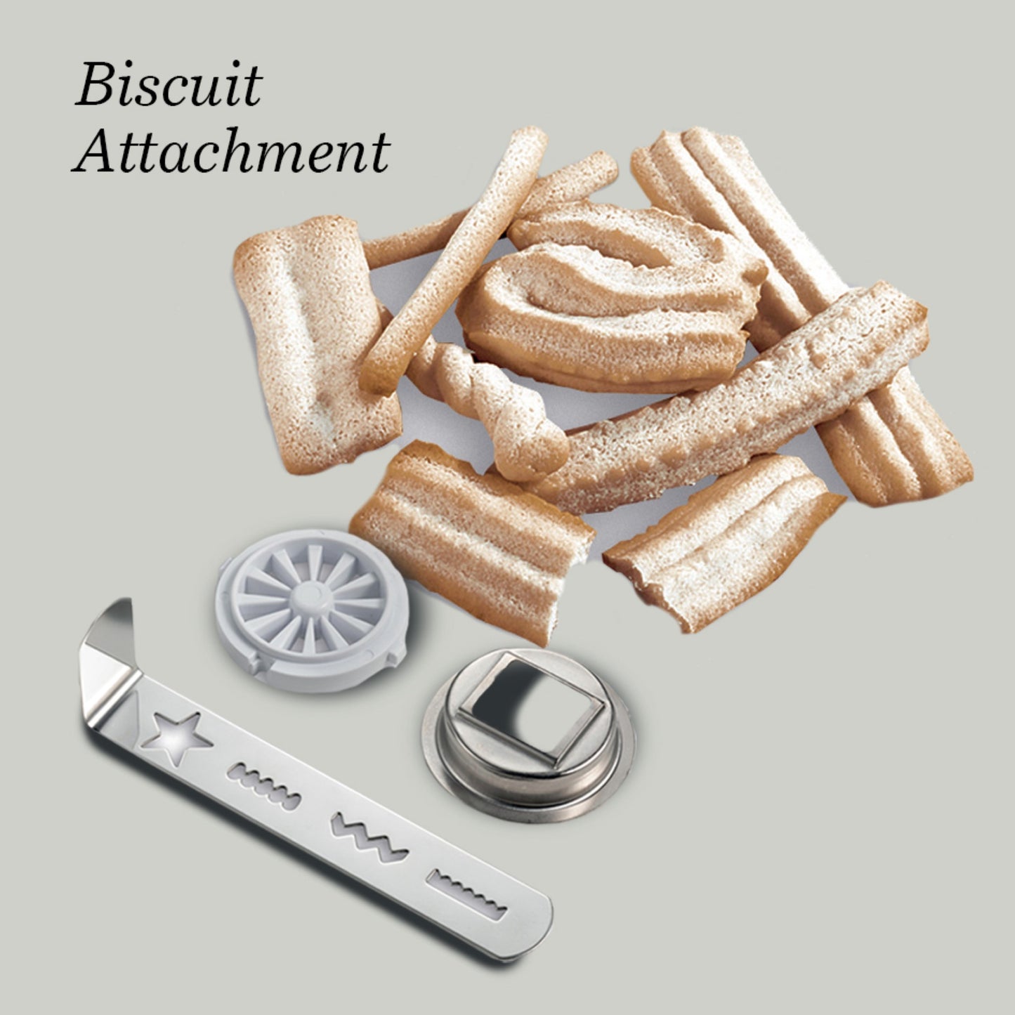 KENWOOD Meat Grinder 2100W Meat Mincer with Kibbeh Maker, Sausage Maker, Biscuit Attachment, Feed Tube Pusher, 3 Stainless Steel Screens for Fine, Medium & Coarse Results MGP40.000WH White