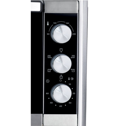 KENWOOD 45L Toaster Oven - Oven Toaster Grill Large Capacity Double Glass Door Multifunctional with Rotisserie and Convection Function for Grilling, Toasting, Broiling, Baking, Defrosting MOM45 Silver