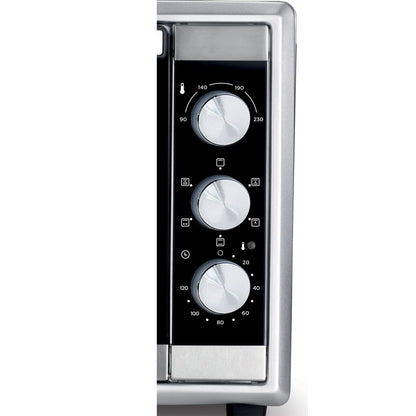 Kenwood 56L Toaster Oven Oven Toaster Grill Large Capacity Double Glass Door Multifunctional With Rotisserie And Convection Function For Grilling, Silver, Stainless Steal, MOM56.000SS