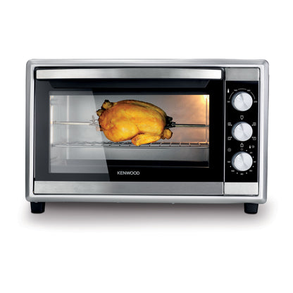 KENWOOD 70L Toaster Oven - Oven Toaster Grill Large Capacity Double Glass Door Multifunctional with Rotisserie and Convection Function for Grilling, Toasting, Broiling, Baking, Defrosting MOM70 Silver