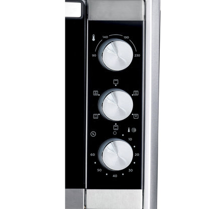 KENWOOD 70L Toaster Oven - Oven Toaster Grill Large Capacity Double Glass Door Multifunctional with Rotisserie and Convection Function for Grilling, Toasting, Broiling, Baking, Defrosting MOM70 Silver