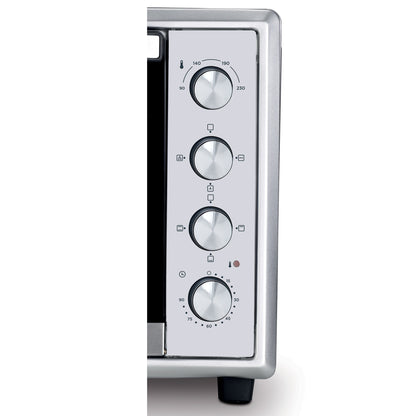 KENWOOD 100L Toaster Oven - Oven Toaster Grill Large Capacity Double Glass Door Multifunctional with Rotisserie and Convection Function for Grilling, Toasting, Broiling, Baking,Defrosting MOM99 Silver