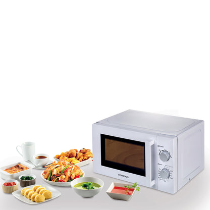 KENWOOD 20L Microwave Oven with 5 Power Levels, Defrost Function, 35 Minutes Timer 700W MWM20 Black and White