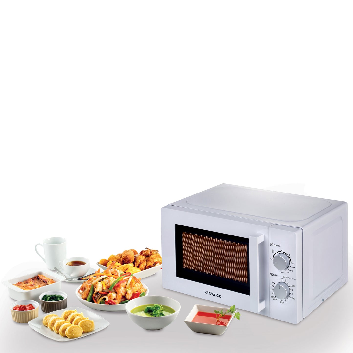Kenwood 20L Microwave Oven With Grill, 5 Power Levels, Defrost Function, 35 Minutes Timer 800W MWM21.000WH White