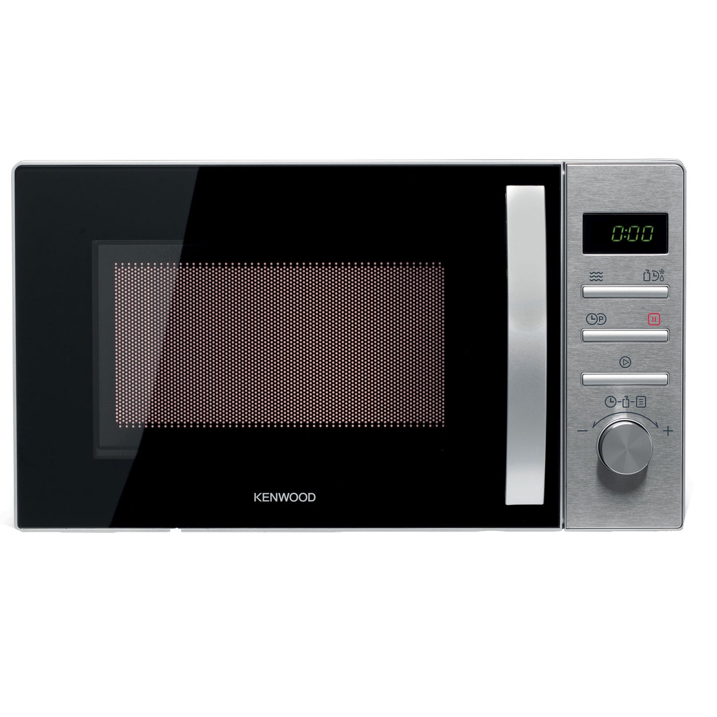 KENWOOD 22L Microwave Oven with Digital Display, 5 Power Levels, Defrost Function, Stainless Steel, Auto Menu, 95 Minutes Timer, Clock Function 700W MWM22.000BK Black/Silver