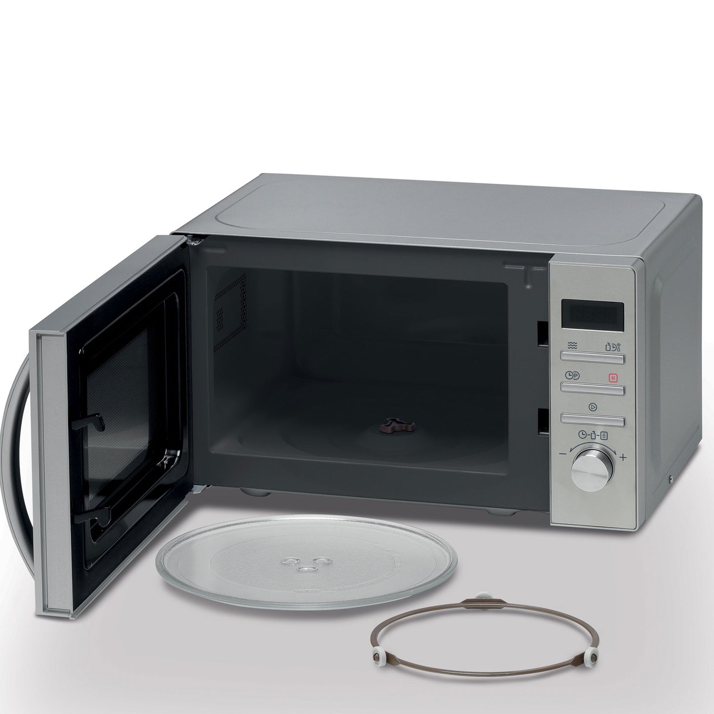 KENWOOD 22L Microwave Oven with Digital Display, 5 Power Levels, Defrost Function, Stainless Steel, Auto Menu, 95 Minutes Timer, Clock Function 700W MWM22.000BK Black/Silver