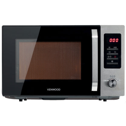 KENWOOD 30L Microwave Oven with Grill, Digital Display, 5 Power Levels, Defrost Function, Stainless Steel, Auto Menu, 95 Minutes Timer, Clock Function 1000W MWM30.000BK Black/Silver