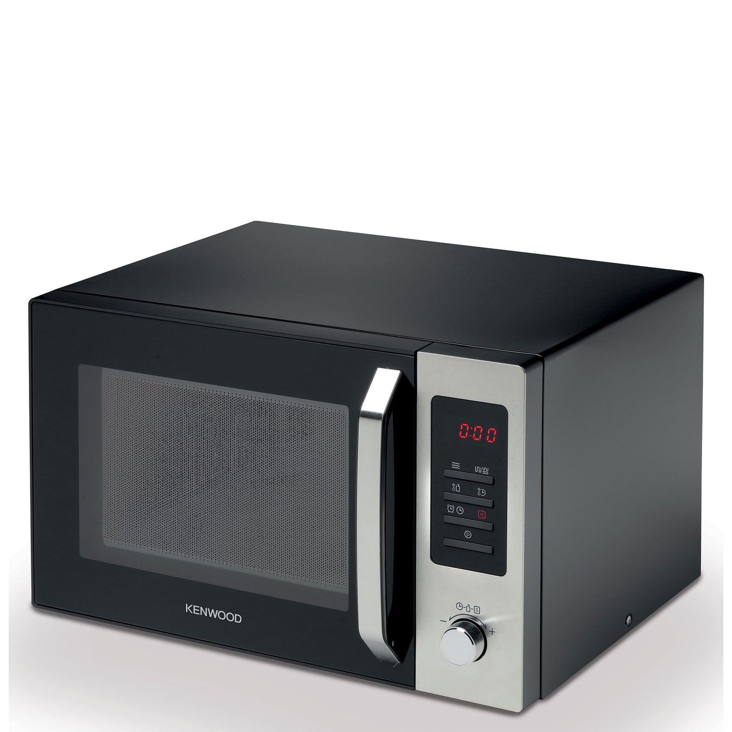 KENWOOD 30L Microwave Oven with Grill, Digital Display, 5 Power Levels, Defrost Function, Stainless Steel, Auto Menu, 95 Minutes Timer, Clock Function 1000W MWM30.000BK Black/Silver