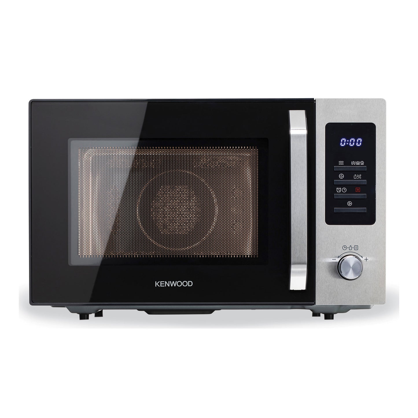 KENWOOD 30L Microwave Oven with Grill, Convection, Digital Display, 5 Power Levels, Defrost Function, Stainless Steel, Auto Menu, 95 Minutes Timer, Clock Function 900W MWM31.000BK Black/Silver