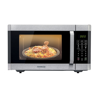 KENWOOD 42L Microwave Oven with Grill, Digital Display, 5 Power Levels, Defrost Function, Stainless Steel, Auto Menu, 99 Minutes Timer, Clock Function 1100W MWM42.000BK Black/Silver