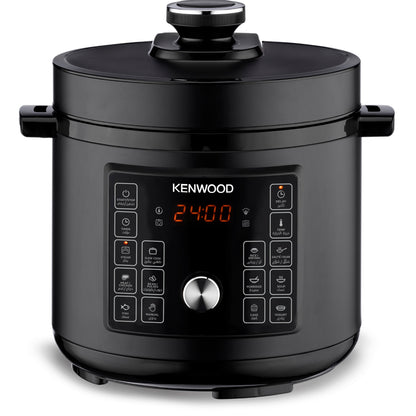 KENWOOD Electric Pressure Cooker 6L Smart Steam Pot 16-in-1 Multifunctional Programmable Multicooker, Steamer, Rice Cooker, Slow Cooker, Saute Pot, Soup, Yogurt, Cake & More PCM90.000BK Black