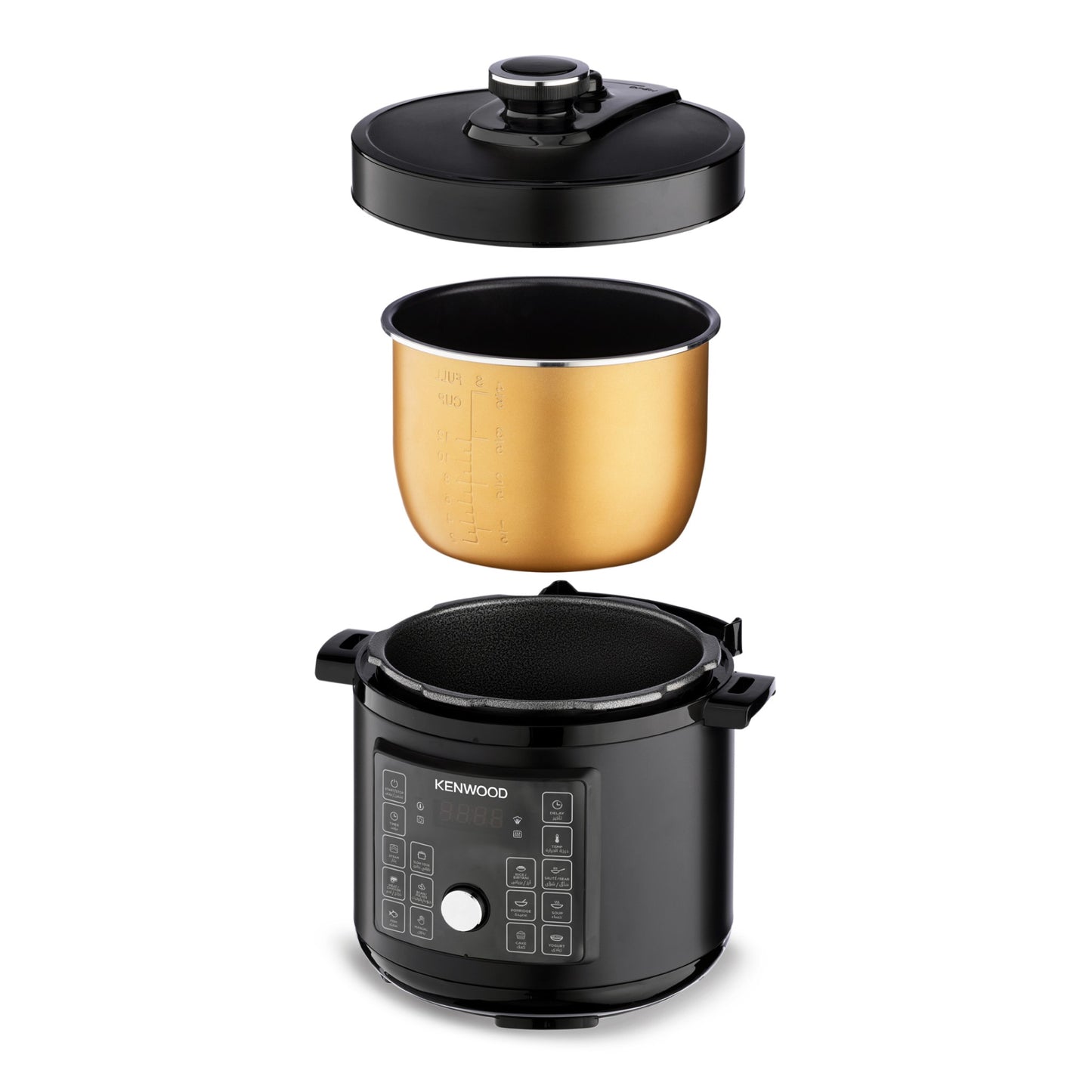 KENWOOD Electric Pressure Cooker 8L Smart Steam Pot 16-in-1 Multifunctional Programmable Multicooker, Steamer, Rice Cooker, Slow Cooker, Saute Pot, Soup, Yogurt, Cake & More PCM95.000BK Black