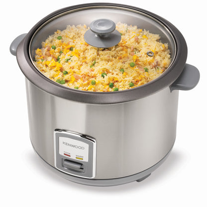 Kenwood 2-in-1 Rice Cooker 2.8L 16-Cup with Food Steamer Basket RCM28.000SS Rice Cooker – 900 W | 2.8 L Capacity | Stainless Steel Finish