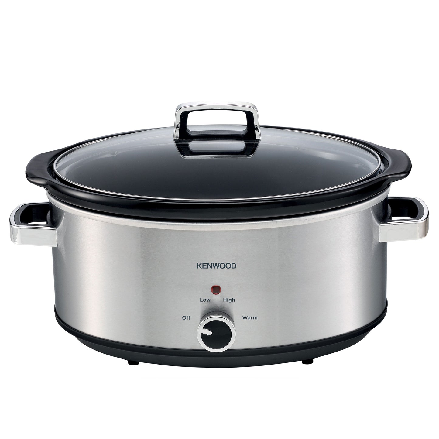 KENWOOD Slow Cooker 6.5L Slow Rice Cooker with 3 Heat Settings (Low, High & Warm), Preserves Flavour, Herbs & Spices are Absorbed Well, Meat Becomes Extremely Tender SCM70.000SS Silver