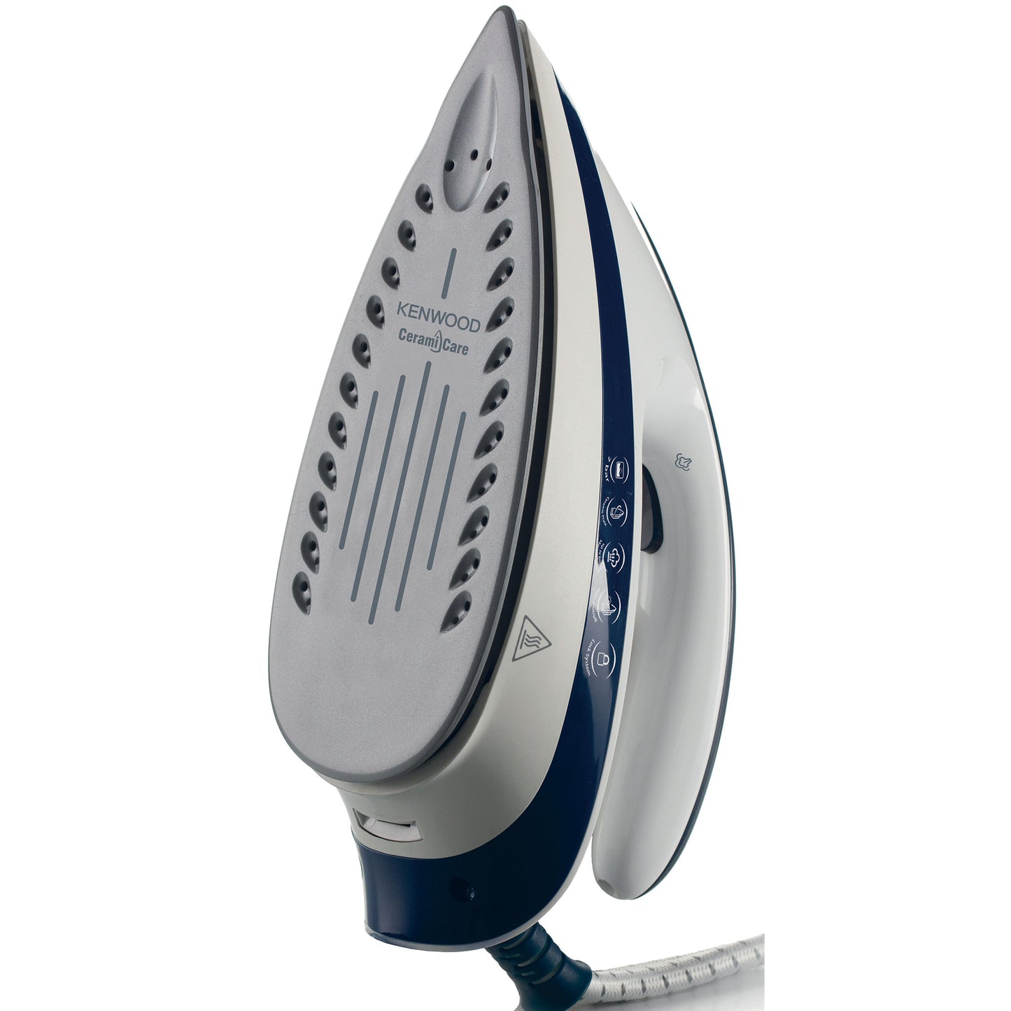 Kenwood Steam Iron Steam Station 2600W With 1.8L Water Tank Capacity, Ceramic Soleplate, 7 Bar Boiler Pressure, 600G Steam Shot, Anti Drip, Auto Shut Off, Self Clean SSP70.000WB White/Blue