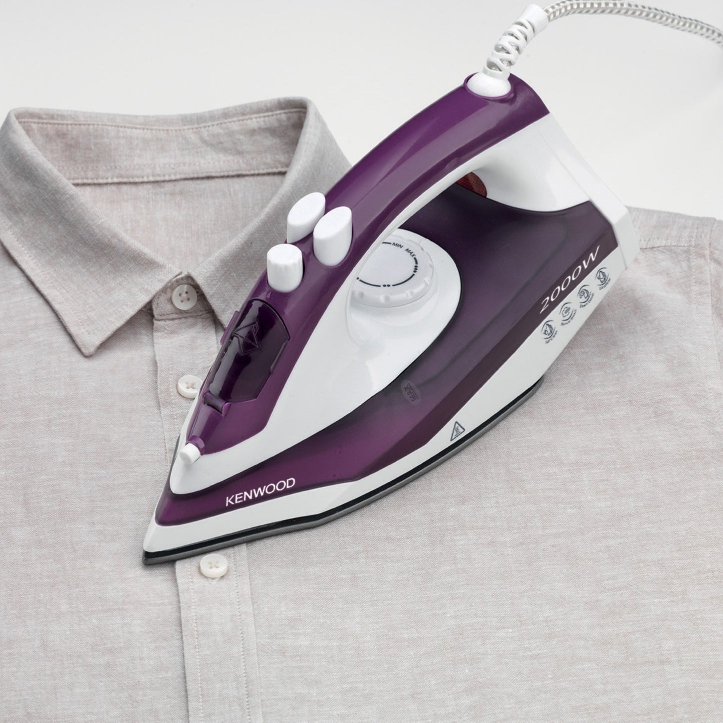 Kenwood Steam Iron 2000Watts, 250Ml Capacity, Non Stick Sole Plate, Power 18/120G, Purple Stp40.000Wp
