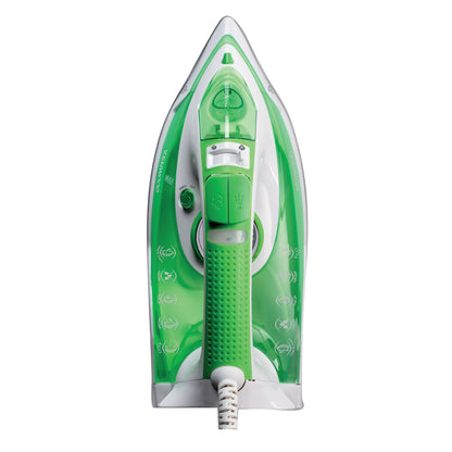 KENWOOD Steam Iron 2600W with Ceramic Soleplate, Anti-Drip, Anti-Calc, Self Clean, Continuous Steam, Burst, Spray Function STP70.000WG White/Green