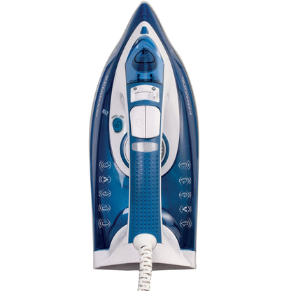 Kenwood Steam Iron 2600W with Ceramic Soleplate, Auto Shut-Off, Anti-Drip, Anti-Calc, Self Clean, Continuous Steam, Steam Burst, Spray Function STP75.000WB White/Blue