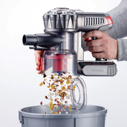 KENWOOD Cordless Vacuum Cleaner 2-in-1 Upright Stick Vacuum Cleaner + Handheld Vacuum Cleaner with 22.2V Li-ion Battery, 160W Suction Power, 45 Minutes Run Time for Multi Surface SVM12.000RD Red