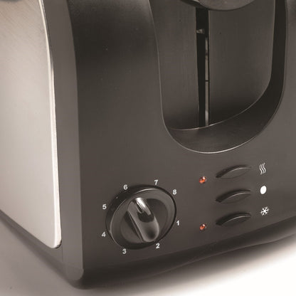 KENWOOD Toaster 2 Slice Bread Toaster with Adjustable Browning Control, Removable Crumb Tray for Easier Cleaning, Automatic Pop Up, Defrost, Warm & Cancel Function TCM01.A0BK Black/Silver