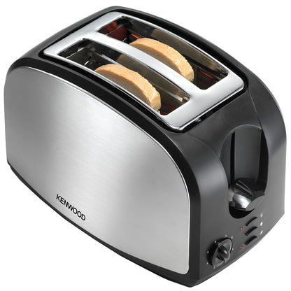 KENWOOD Toaster 2 Slice Bread Toaster with Adjustable Browning Control, Removable Crumb Tray for Easier Cleaning, Automatic Pop Up, Defrost, Warm & Cancel Function TCM02.A0BK Silver/Black