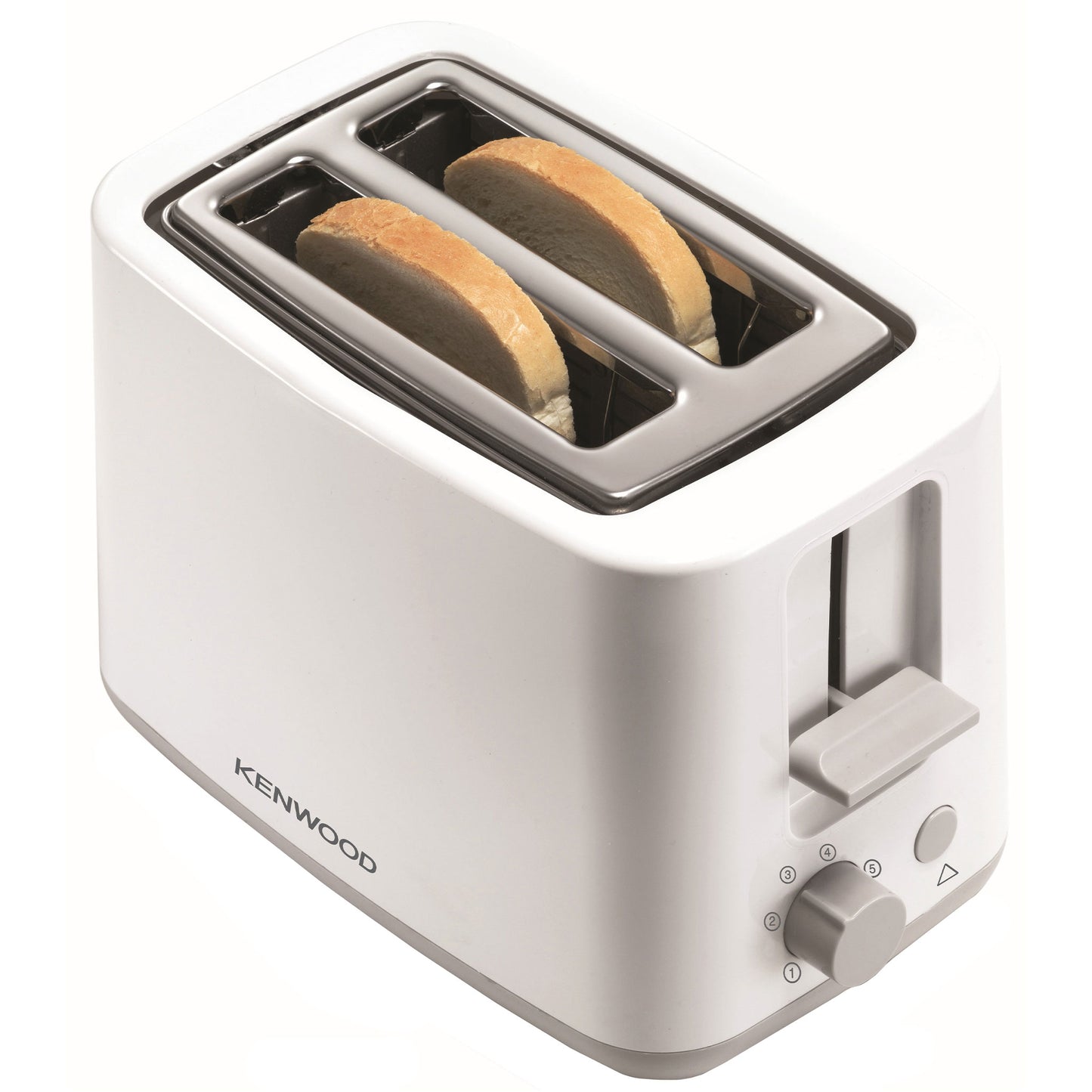 KENWOOD Toaster 2 Slice Bread Toaster with Integrated Bun Warmer, Adjustable Browning Control, Removable Crumb Tray for Easier Cleaning, Automatic Pop Up & Cancel Function TCP01.A0WH White