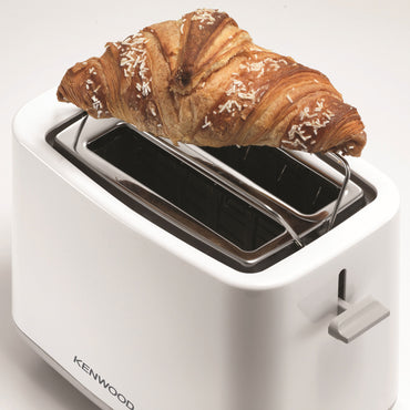 KENWOOD Toaster 2 Slice Bread Toaster with Integrated Bun Warmer, Adjustable Browning Control, Removable Crumb Tray for Easier Cleaning, Automatic Pop Up & Cancel Function TCP01.A0WH White