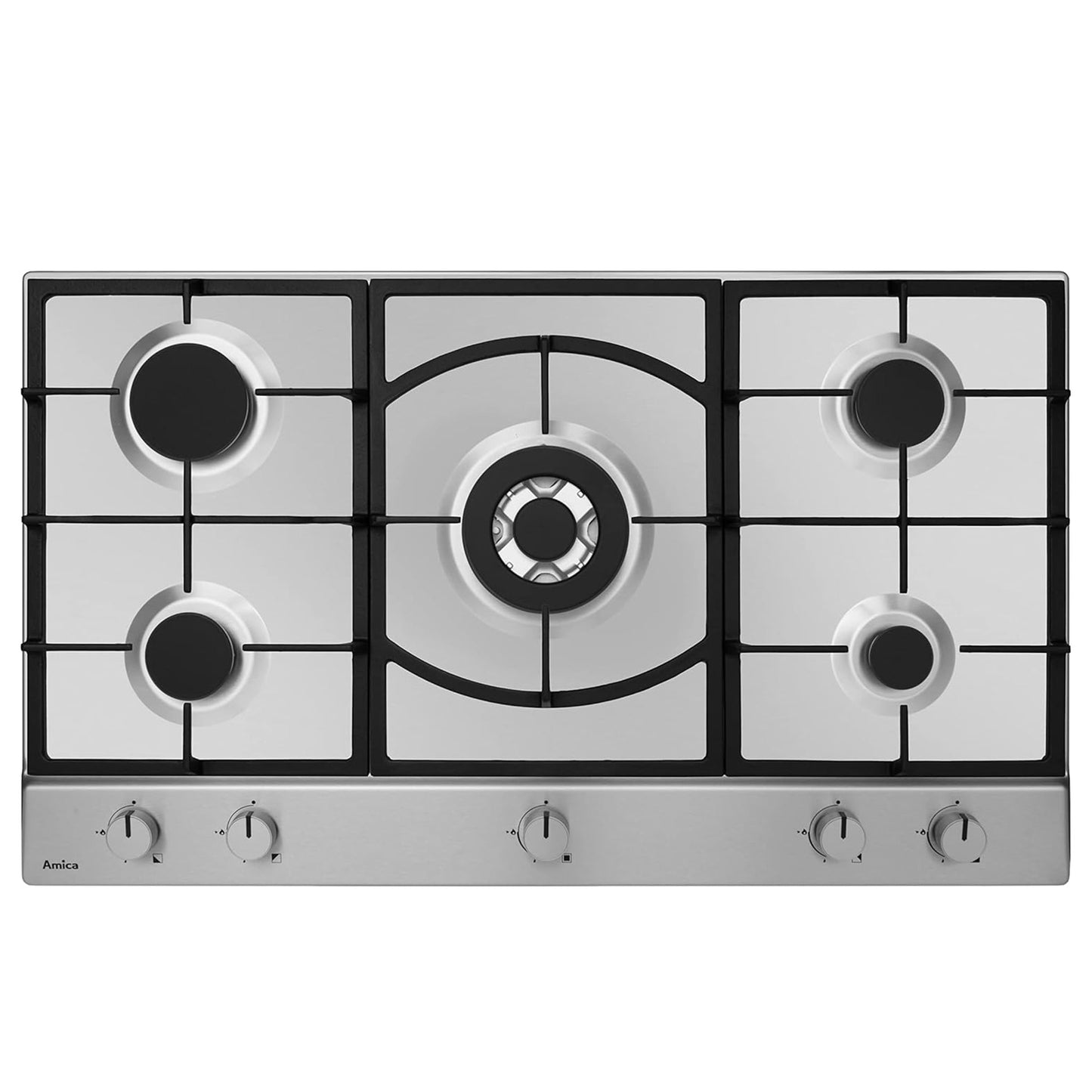 FAGOR Built-in Gas Cooktops, 5 Burners Stainless Steel Gas Hob 90X60 CM, Cast iron pan supports, HG-900RX Made in Poland