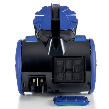 Kenwood Vacuum Cleaner 1800W Multi Cyclonic Bagless Canister 2L With 4.5M Cable, Ultra Compact, Surface, Anti Bacteria, Pet Care For Home & Office Vbp50.000Bb Black/Blue