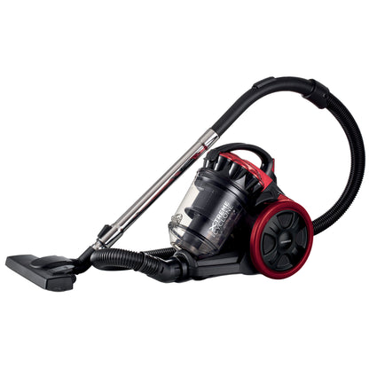 Kenwood Vacuum Cleaner 2000W Multi Cyclonic Bagless Canister Vacuum Cleaner 3L With 5M Cable, Multi Surface, Anti Bacteria, Pet Care For Home & Office Vbp70.000Br Black/Red