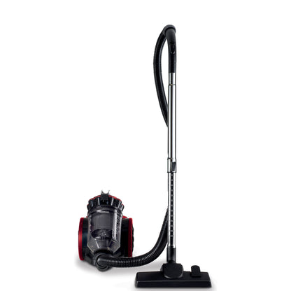 Kenwood Vacuum Cleaner 2000W Multi Cyclonic Bagless Canister Vacuum Cleaner 3L With 5M Cable, Multi Surface, Anti Bacteria, Pet Care For Home & Office Vbp70.000Br Black/Red