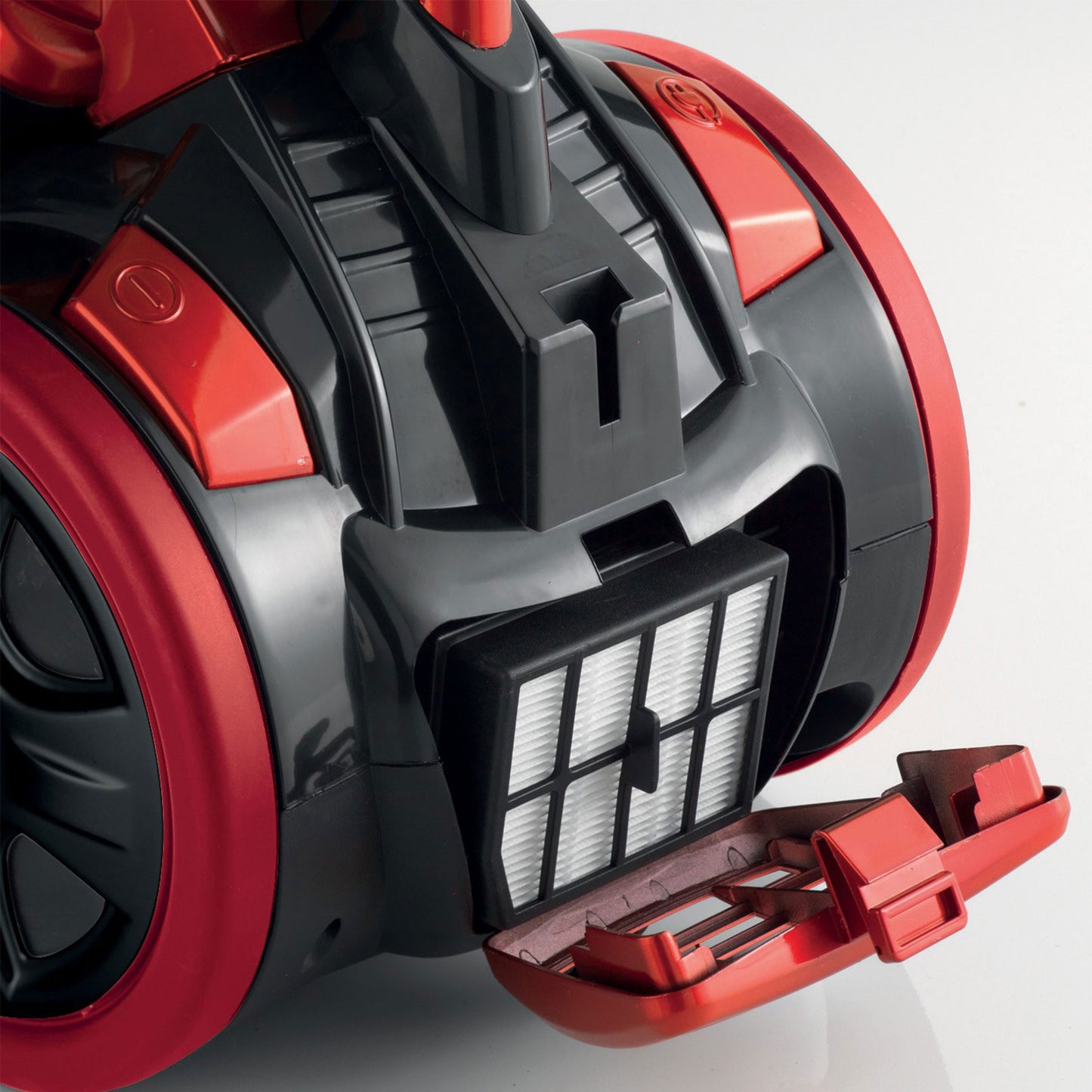 Kenwood Vacuum Cleaner 2000W Multi Cyclonic Bagless Canister Vacuum Cleaner 3L With 5M Cable, Multi Surface, Anti Bacteria, Pet Care For Home & Office Vbp70.000Br Black/Red