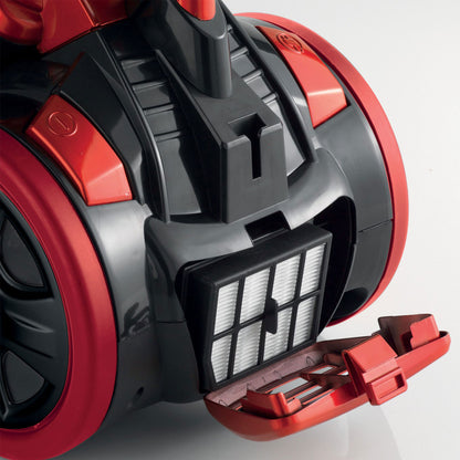 Kenwood Vacuum Cleaner 2000W Multi Cyclonic Bagless Canister Vacuum Cleaner 3L With 5M Cable, Multi Surface, Anti Bacteria, Pet Care For Home & Office Vbp70.000Br Black/Red