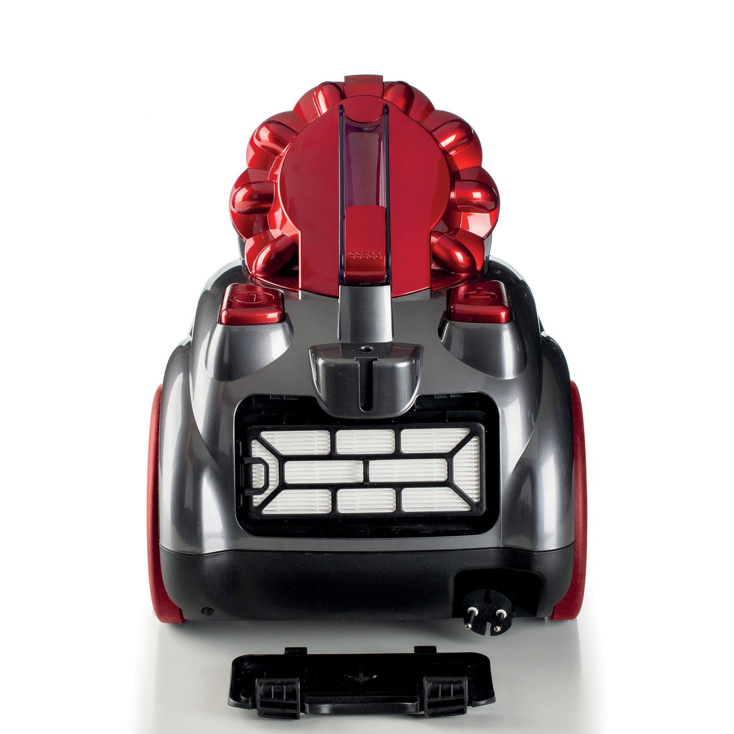 KENWOOD Vacuum Cleaner 2200W Multi Cyclonic Bagless Canister Vacuum Cleaner 3.5L with 5m Cable, Multi-Surface, Cleanable Hepa Filter, Anti Bacteria, Pet Care for Home & Office VBP80.000RG Grey/Red